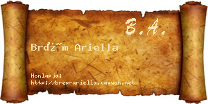 Brém Ariella névjegykártya